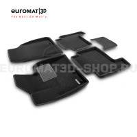 Текстильные 3D коврики Euromat3D Business в салон для Kia Sorento (2009-2012) № EMC3D-002930