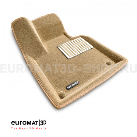 Текстильные 3D коврики Euromat3D Lux в салон для Volvo XC 90 (2015-) № EM3D-005509T Бежевые