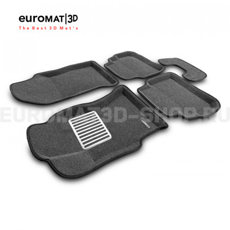 Текстильные 3D коврики Euromat3D Lux в салон для Subaru XV (2017-) № EM3D-004705G Серые
