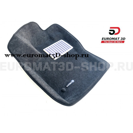 Текстильные 3D коврики Euromat3D Lux в салон для Jeep Compass (2018-) № EM3D-002762G Серые