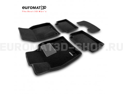 Текстильные 3D коврики Euromat3D Business в салон для MAZDA 3 (2019-) № EMC3D-003400