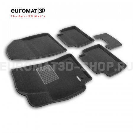 Текстильные 3D коврики Euromat3D Business в салон для Hyundai Elantra (2021-) № EMC3D-002710