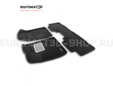 Текстильные 3D коврики Euromat3D Lux в салон для Gac GS8 (2023-) № EM3D-001433