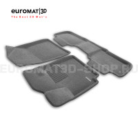 Текстильные 3D коврики Euromat3D Business в салон для Changan CS55 Plus (2019-) № EMC3D-001335G Серые