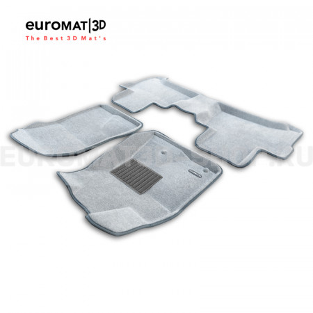 Текстильные 3D коврики Euromat3D Business в салон для Lexus GX470 (1998-2008) № EMC3D-005121S Светло-серые