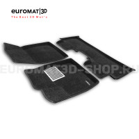 Текстильные 3D коврики Euromat3D Lux в салон для BYD YUAN PLUS (2021-) № EM3D-001255