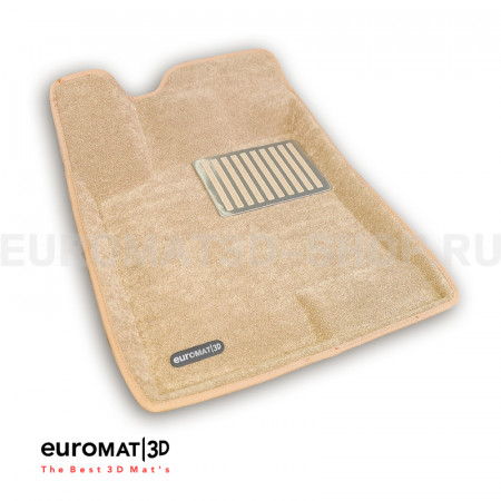 Текстильные 3D коврики Euromat3D Lux в салон для Haval Jolion (2021-) № EM3D-001410T Бежевые